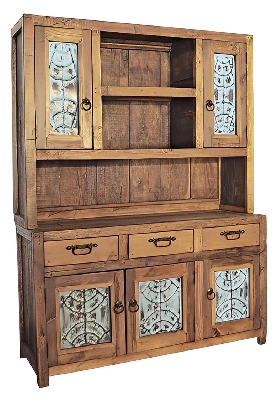 Silver Hill Tin Panel Farmhouse Hutch