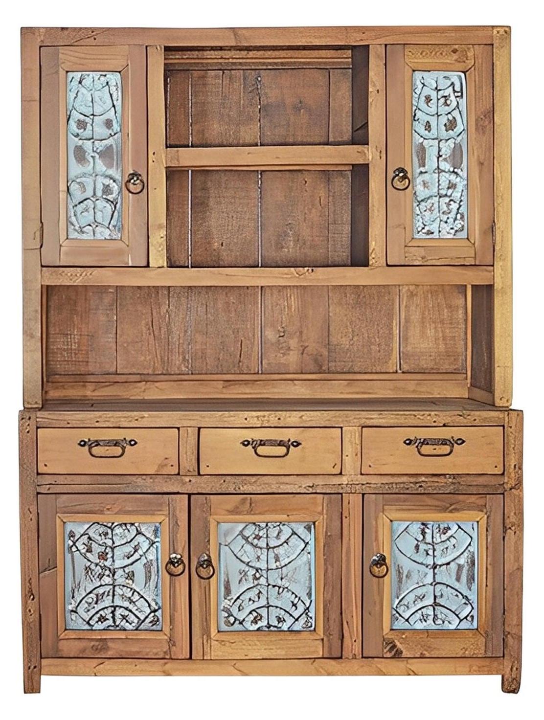 Silver Hill Tin Panel Farmhouse Hutch
