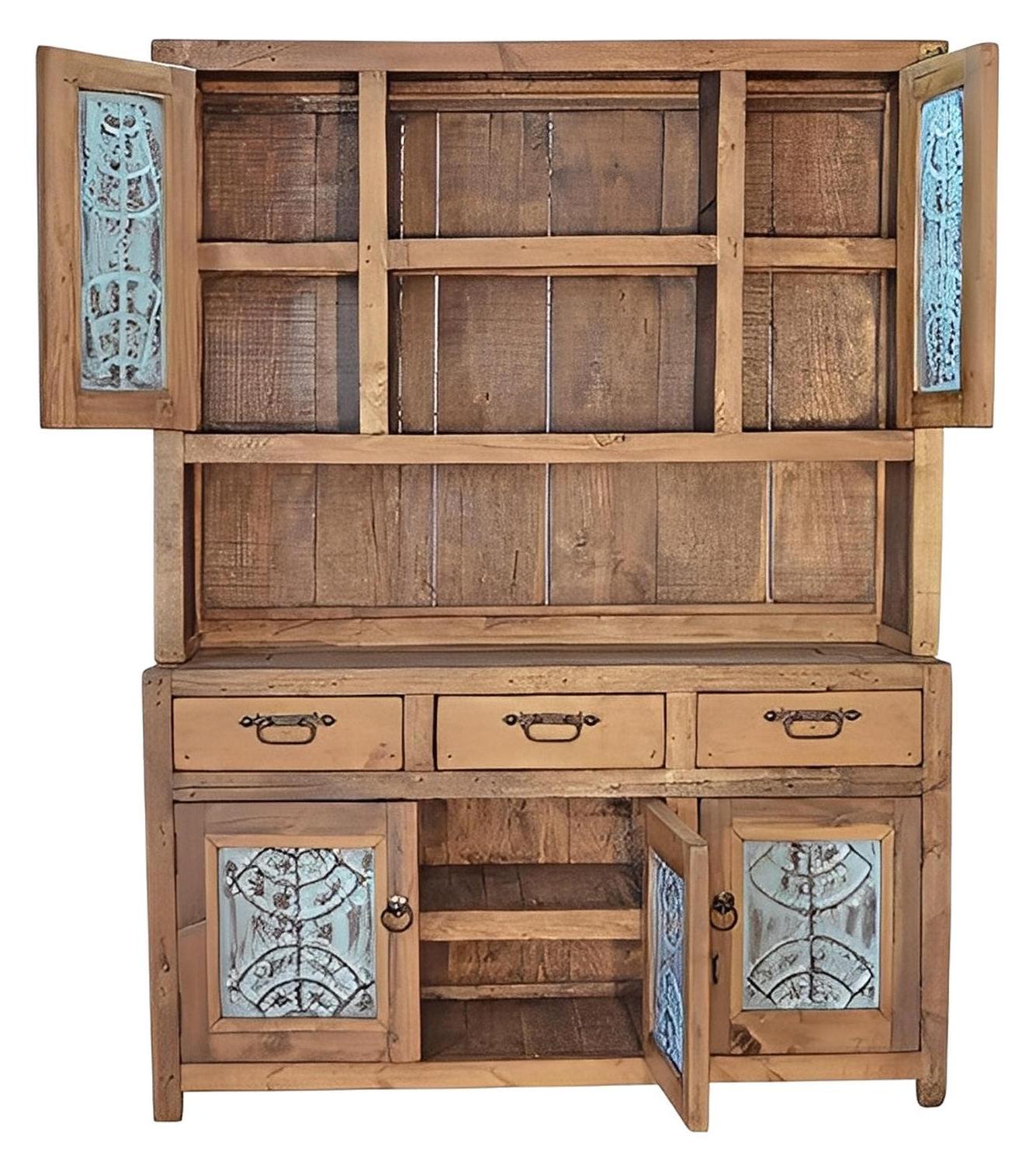 Silver Hill Tin Panel Farmhouse Hutch