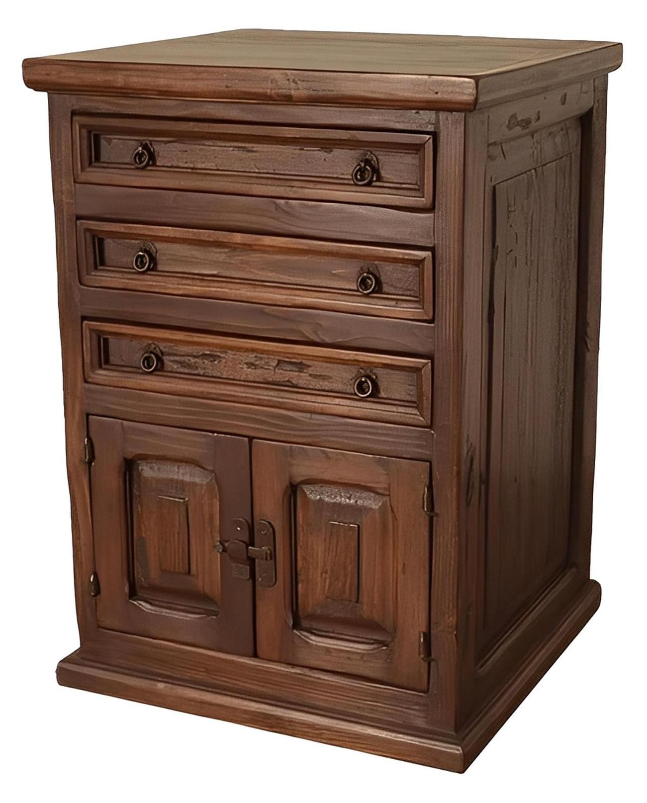 Sandstone Hill Three Drawer Two Door Nightstand