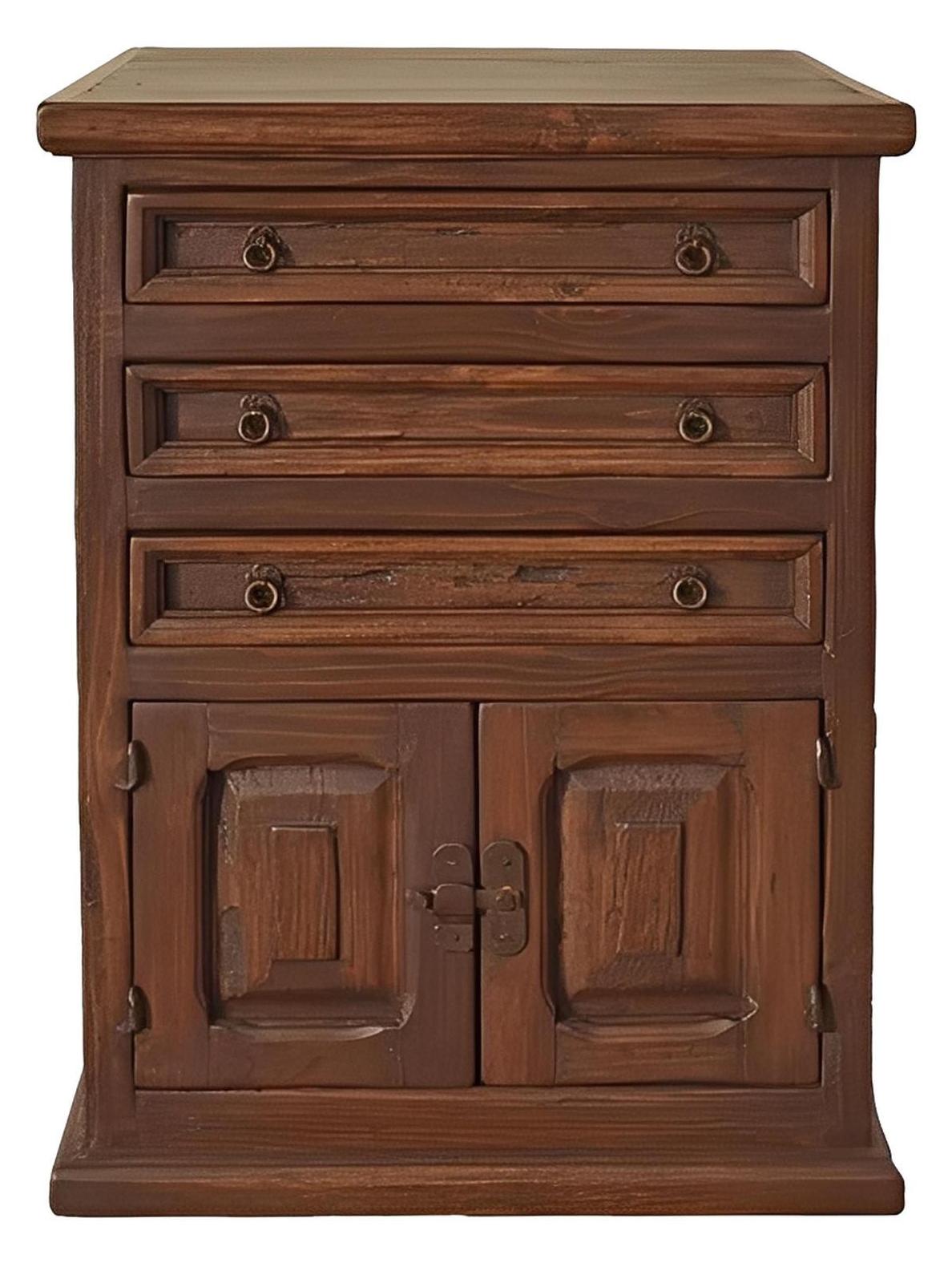 Sandstone Hill Three Drawer Two Door Nightstand
