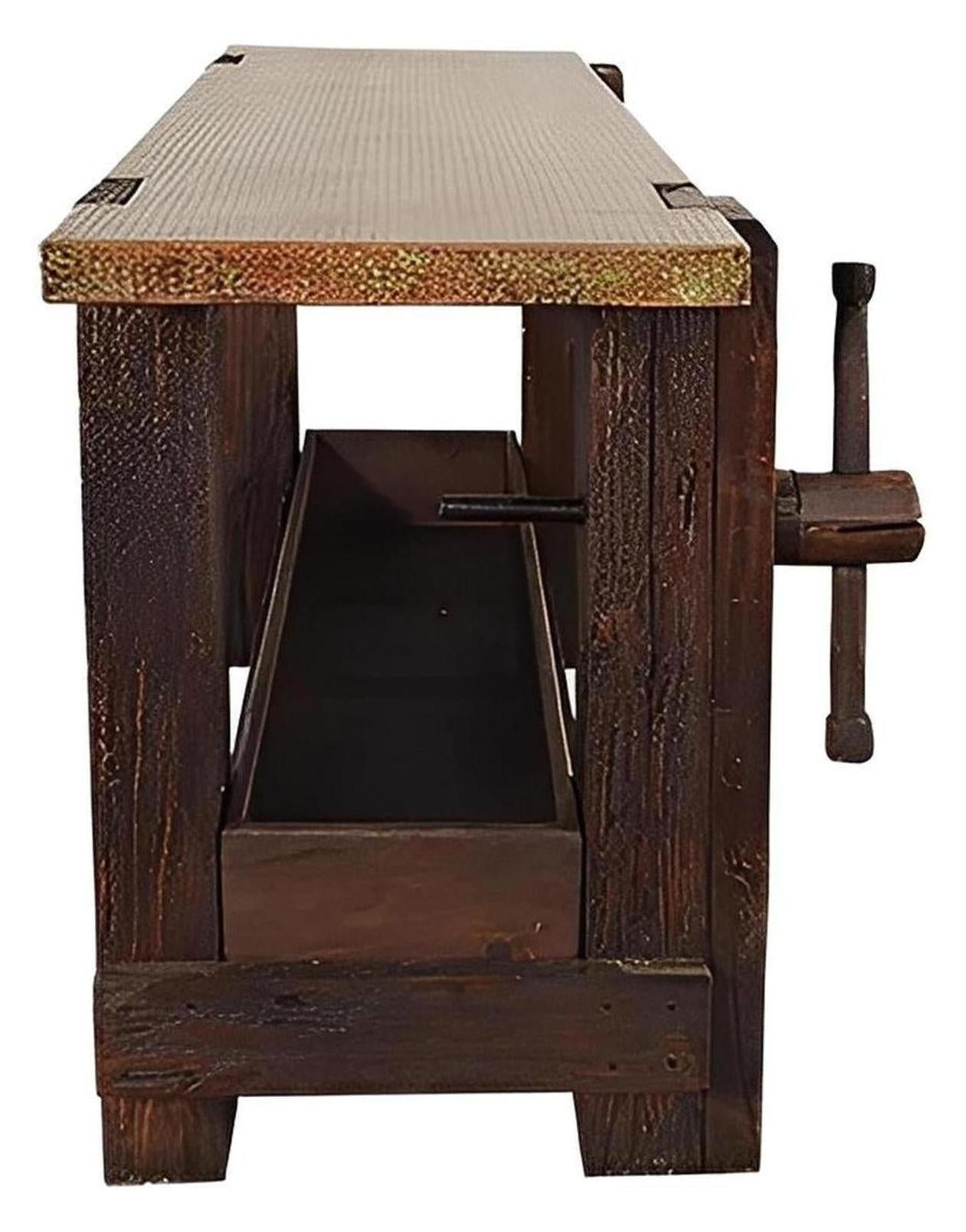 Hebbronville Basin Carpenters Credenza / Console Table With Copper Top