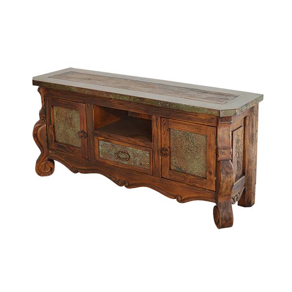 Sheffield Canyon Green Copper Tv Console With One Drawer