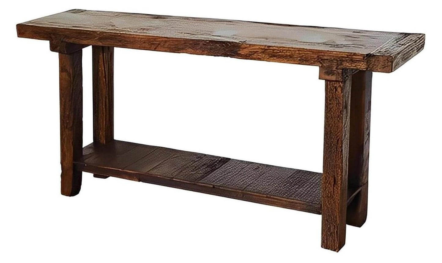 Eagle Canyon Console With Turquoise Copper Top, Two Levels