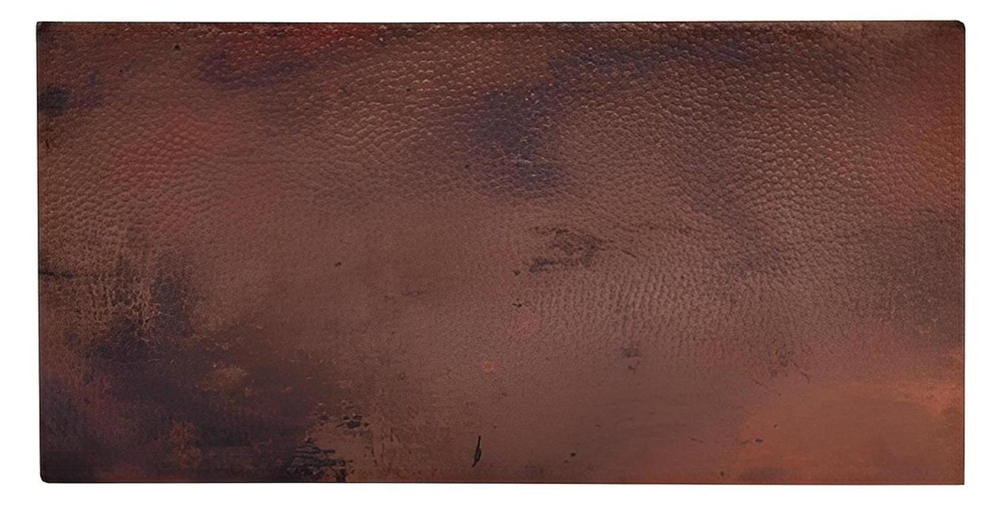 Sierra Saddle Dark Walnut Bed With Dark Red Crocodile Print Leather & Strap Accents, Hand-Carved, Optional Nightstands - Includes Full Service Delivery