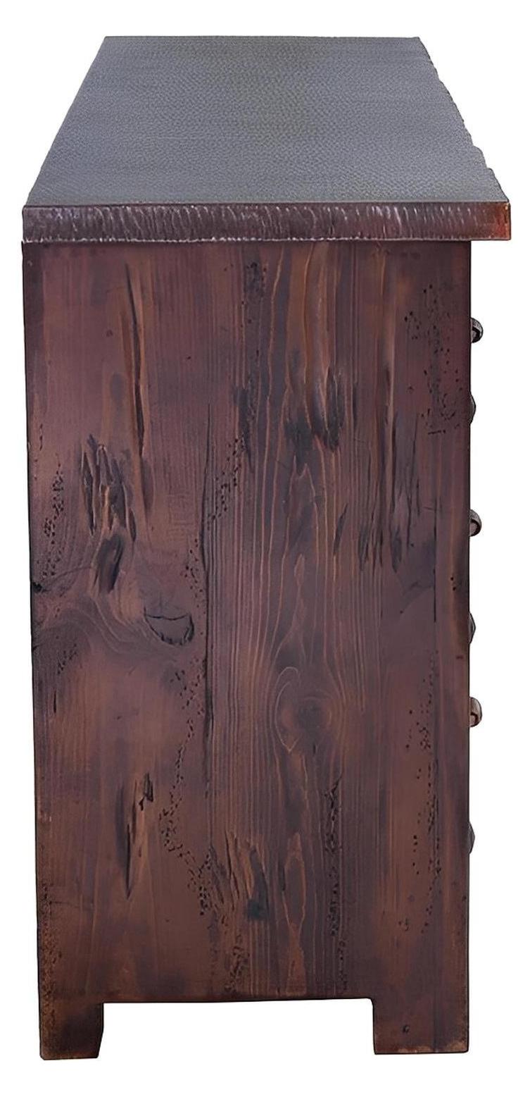 Sky Ridge Rustic Bedroom Set With Copper Live Edge Headboard & Footboard - Includes Full Service Delivery