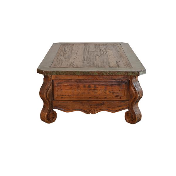 Verde Patina 6-Drawer Copper Coffee Table | 23 x 37 x 53