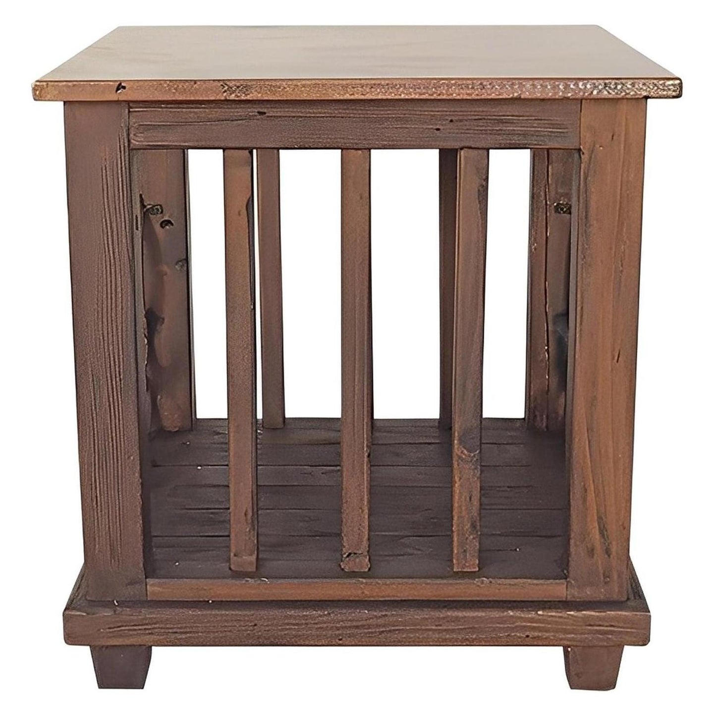 Sierra Forge Copper Top End Tables (2-Pack) – Reclaimed Wood & Iron