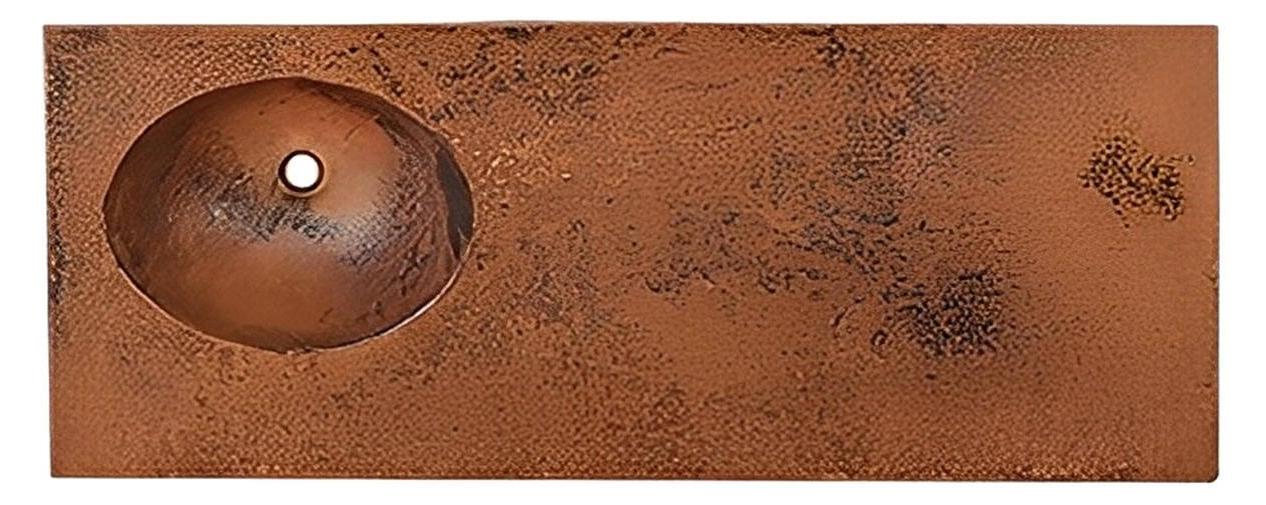 Hidden Basin 60" Wide Copper Top Single Vanity With Sink