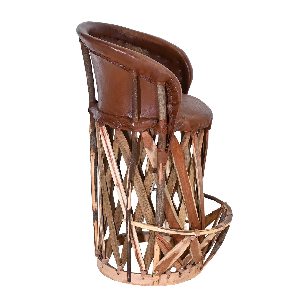 Genuine Leather Equipal Barrel Barstool (2 or 3 Pack)