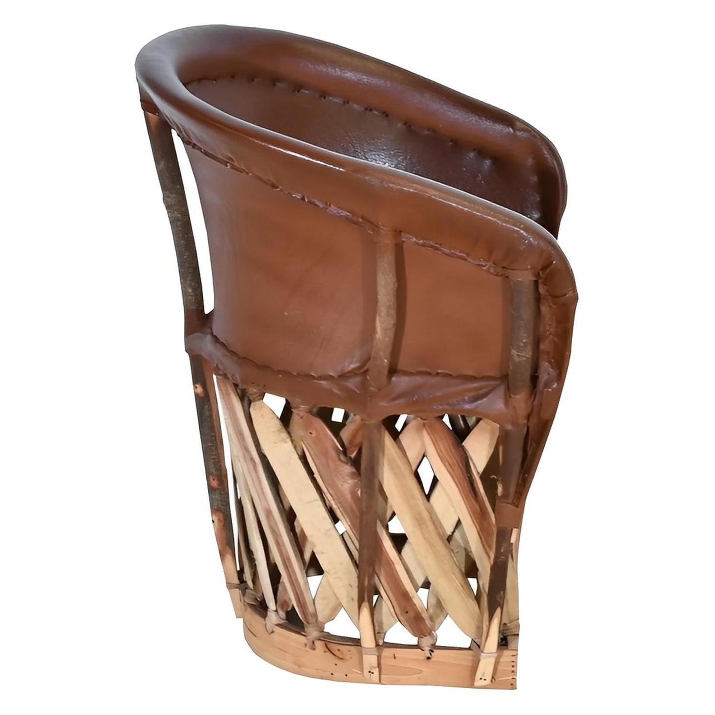 Leather Equipal Barrel Chair - Camel (2-Pack)