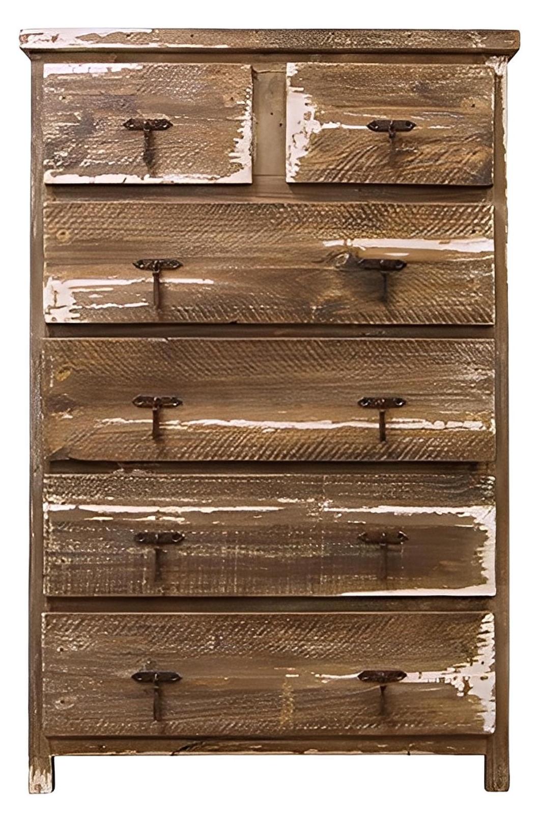 Wink Basin Antique White 6 Drawer Chest