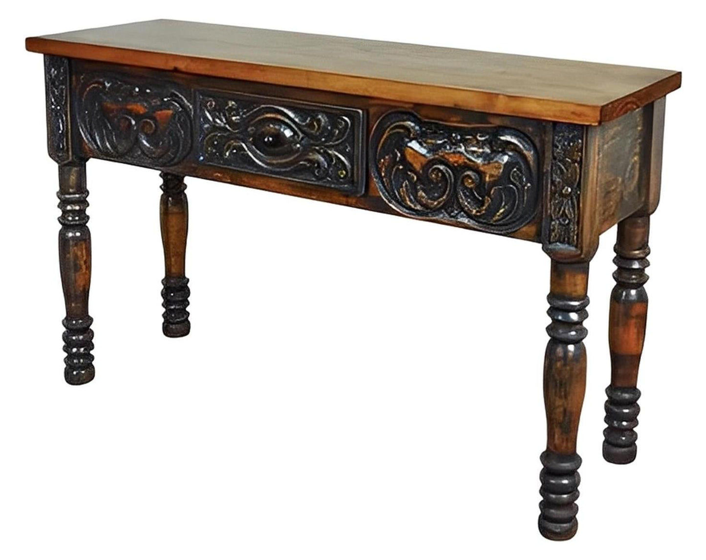 Shafter Basin Artisan Utility Console - Black & Natural