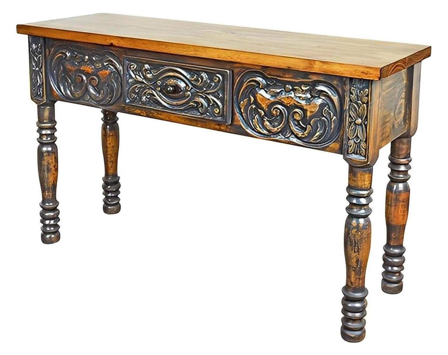 Terlingua Basin Artisan Utility Console - Grey