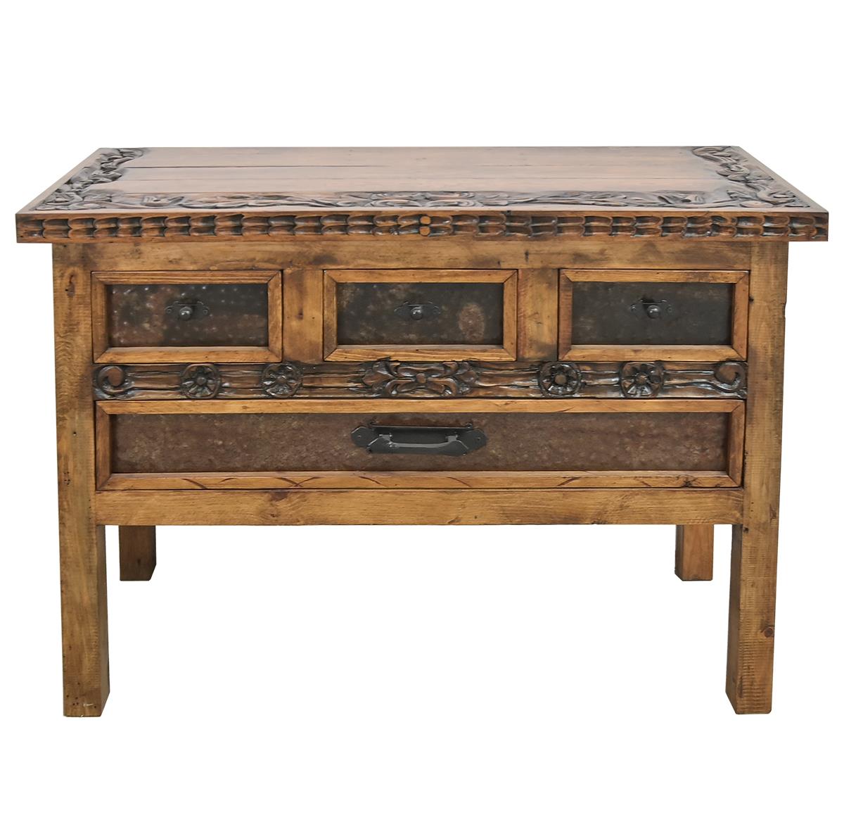 Coyote Hill Natural 4 Drawer Console