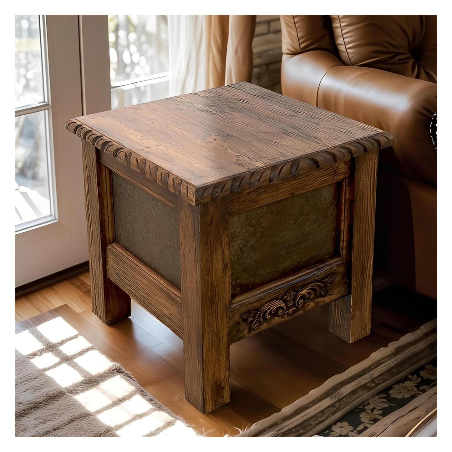 Guero Weathered Wood Trunk End Tables (2-Pack)