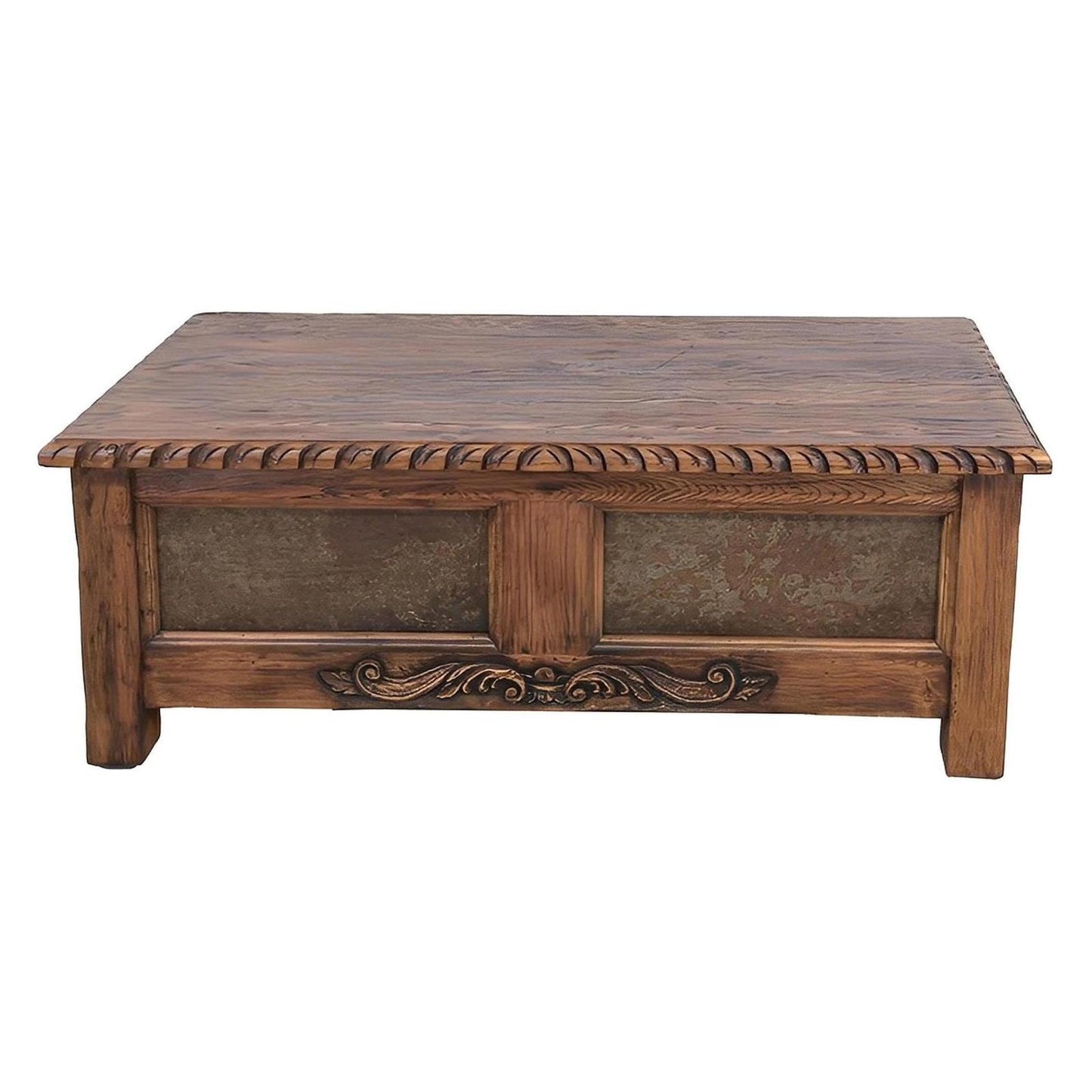 Guero Weathered Wood Trunk Coffee Table | 21 x 26 x 54