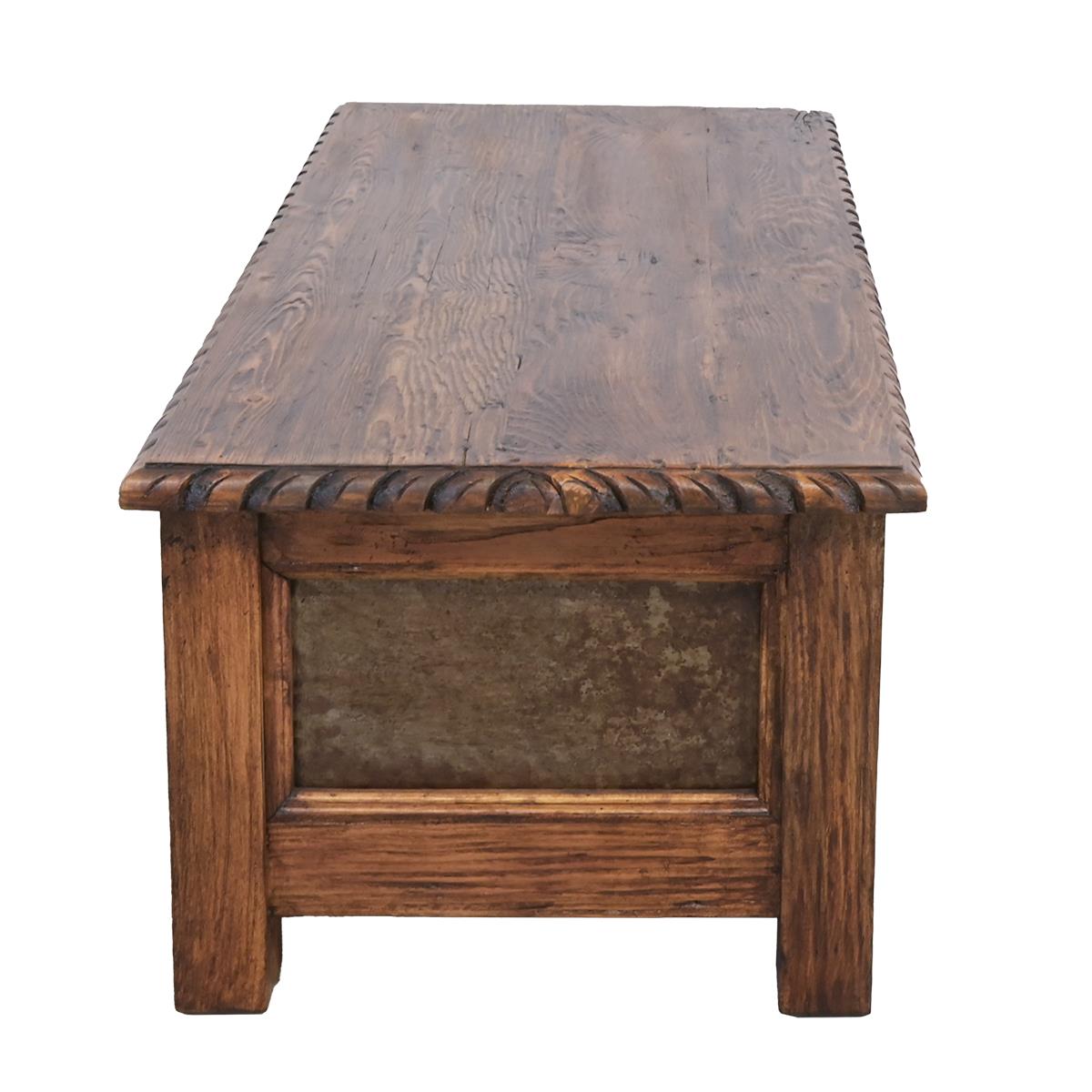 Guero Weathered Wood Trunk Coffee Table | 21 x 26 x 54