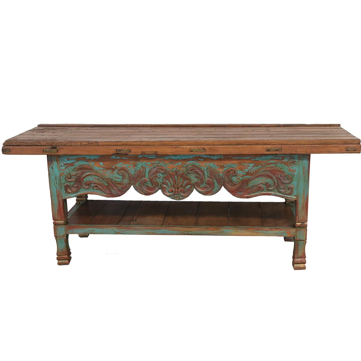 Eagle Draw Console With Verdigris Wash Finish