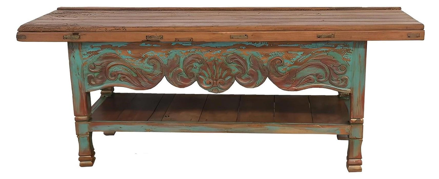 Eagle Draw Console With Verdigris Wash Finish