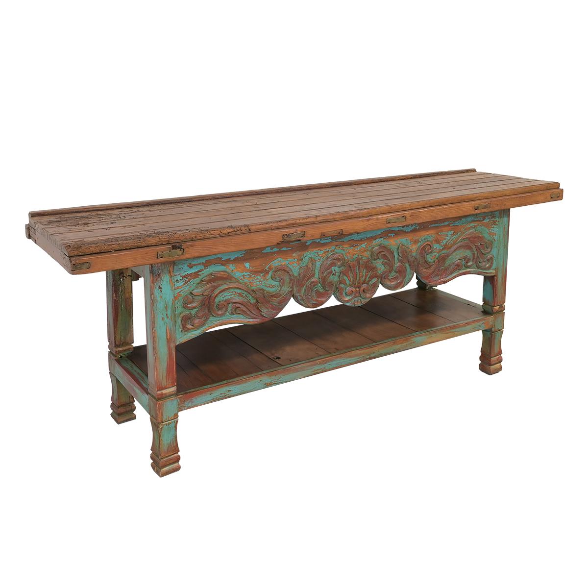Eagle Draw Console With Verdigris Wash Finish