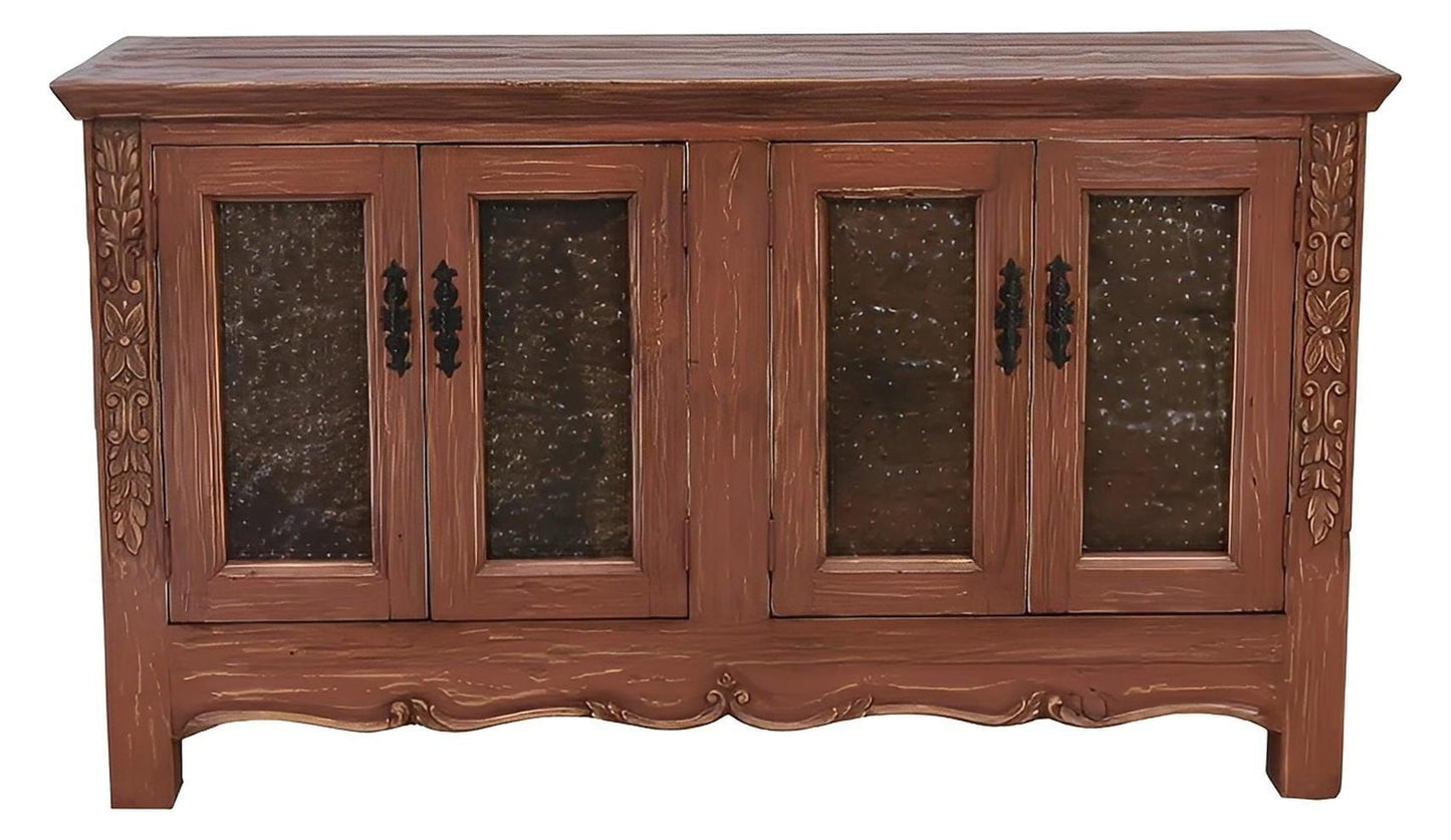Coyote Draw Console / Buffet With Red Finish