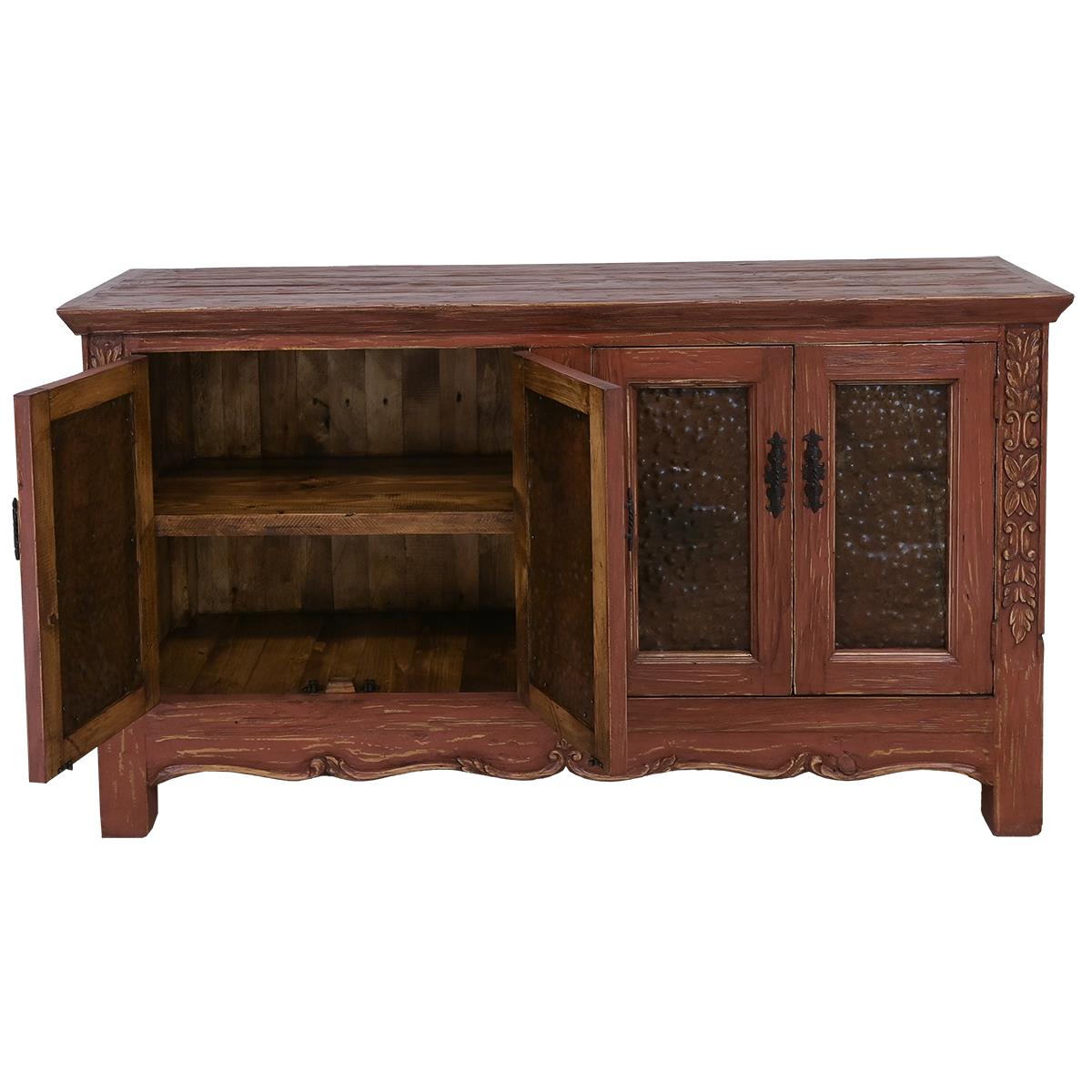 Coyote Draw Console / Buffet With Red Finish