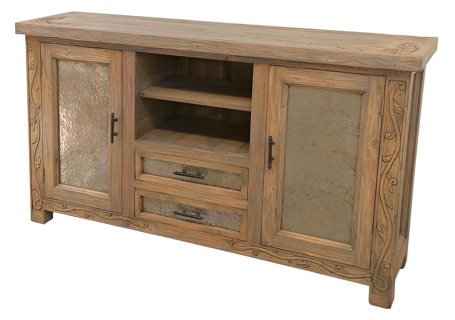 Stone Canyon Hand Carved Console / Tv Stand