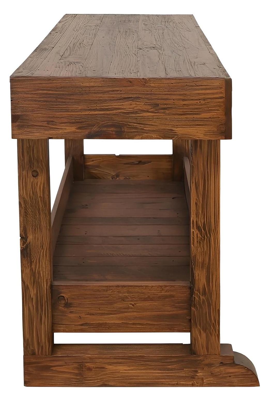 Twin Ridge Wood Kitchen Island With Pot Storage Base And Cutlery Drawer