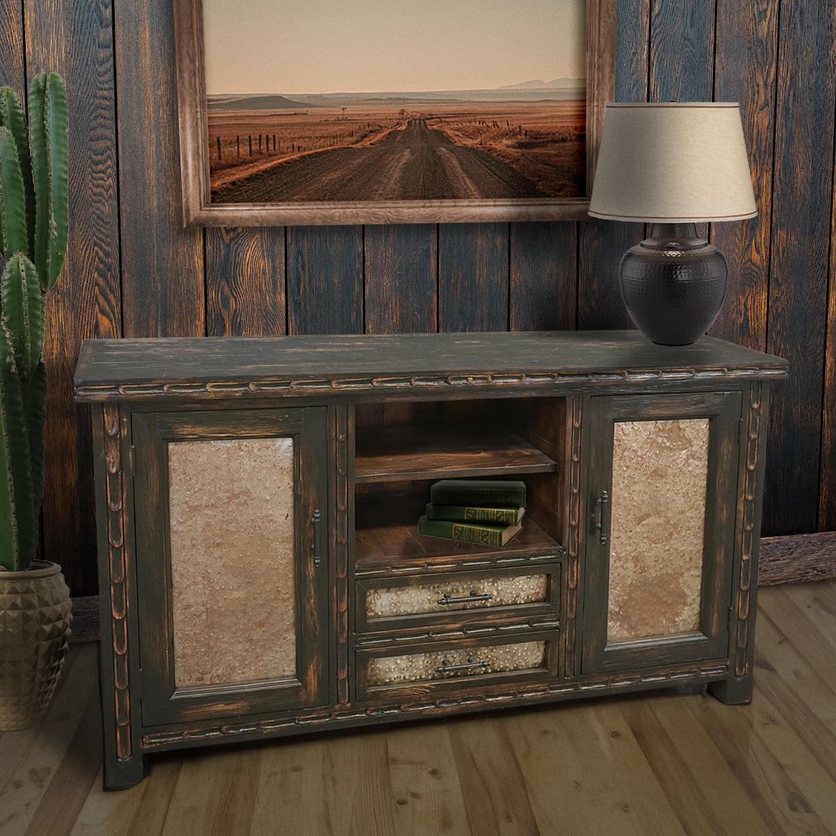 Coyote Basin Hand Carved Console / Tv Stand