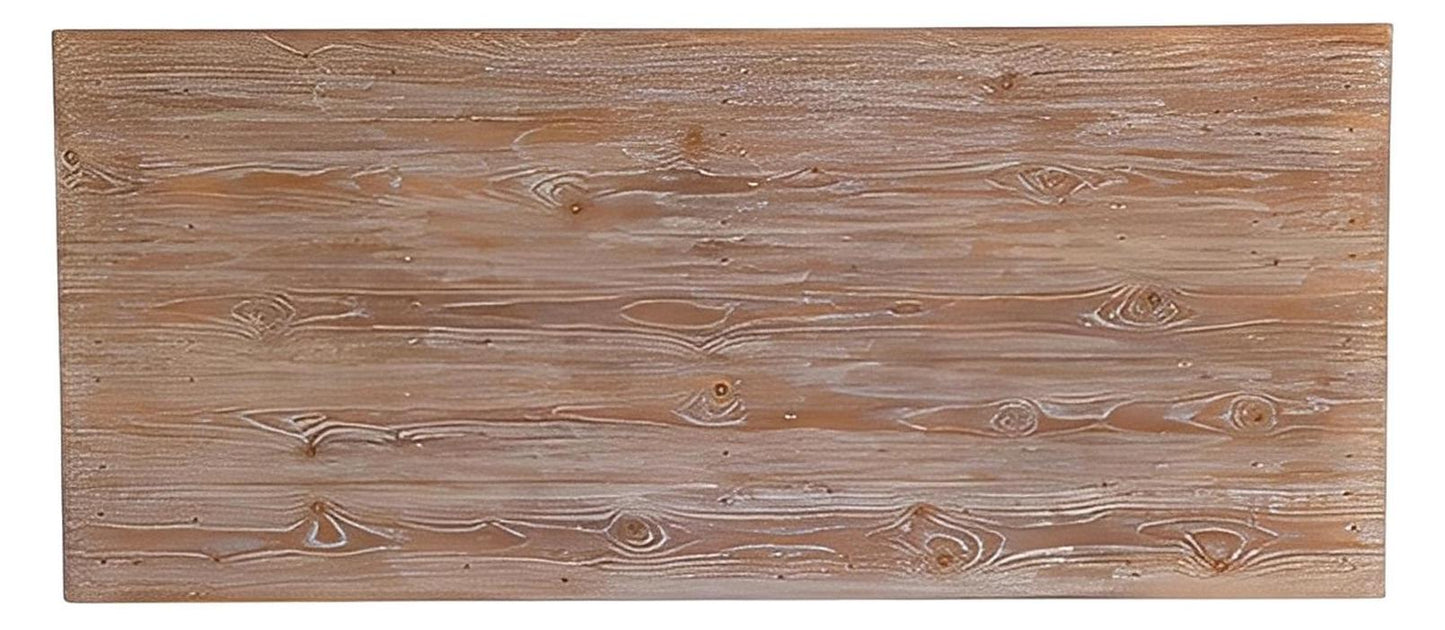 Wolf Canyon Kitchen Island With Double-Side Drawers, Hand Carving And Storage Shelving