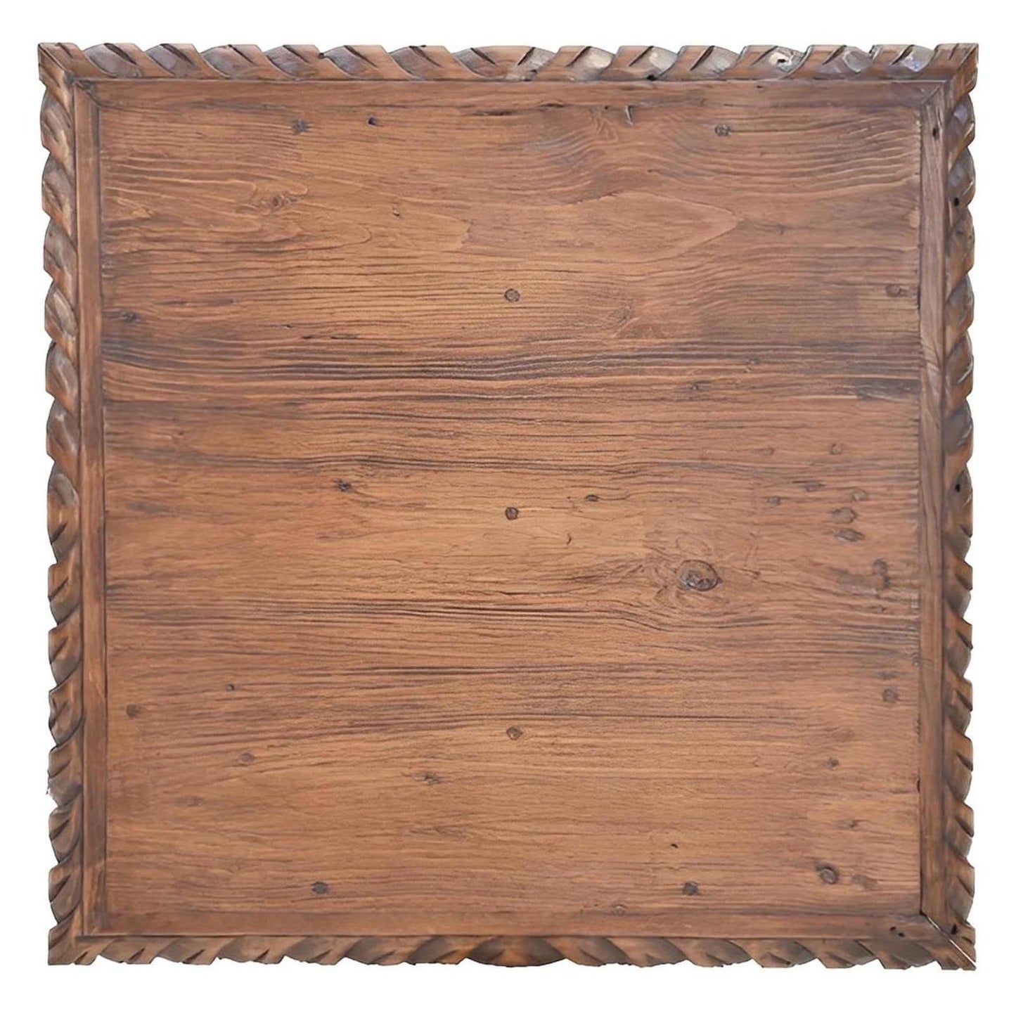 Mission Revival Wooden End Tables (2-Pack) with Decorative Iron Accents