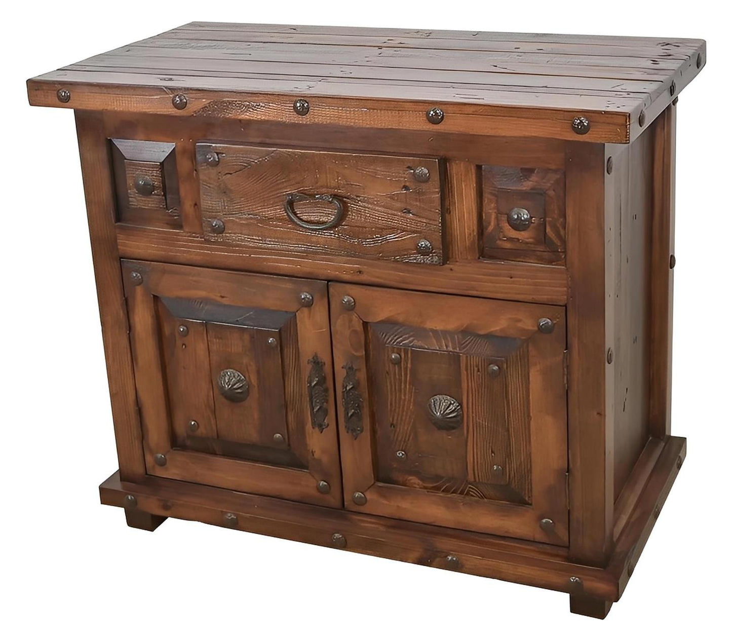 Guadalupe Basin Utility Cabinet, Reclaimed Wood, Hand Forged Steelwork And Nails