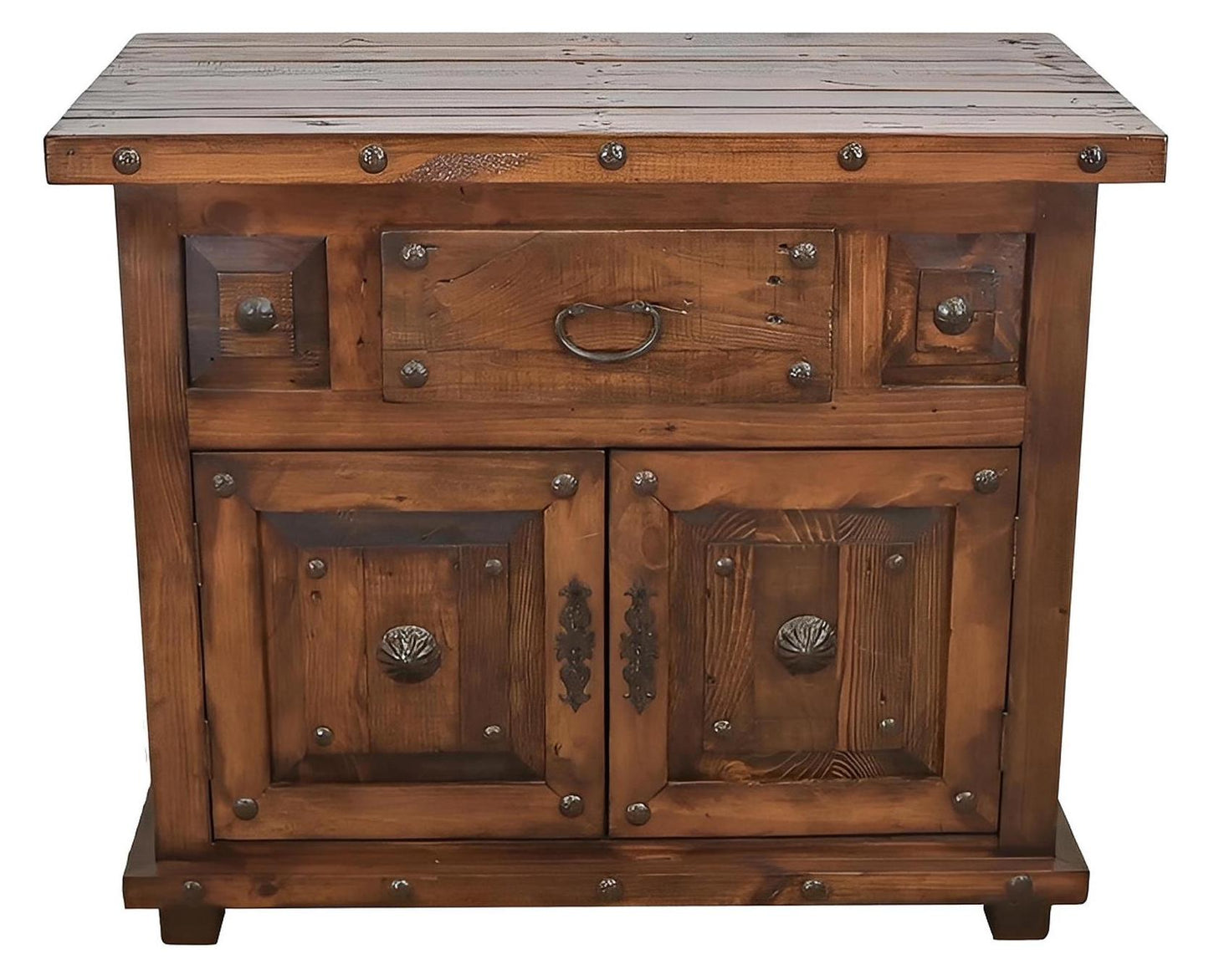 Guadalupe Basin Utility Cabinet, Reclaimed Wood, Hand Forged Steelwork And Nails