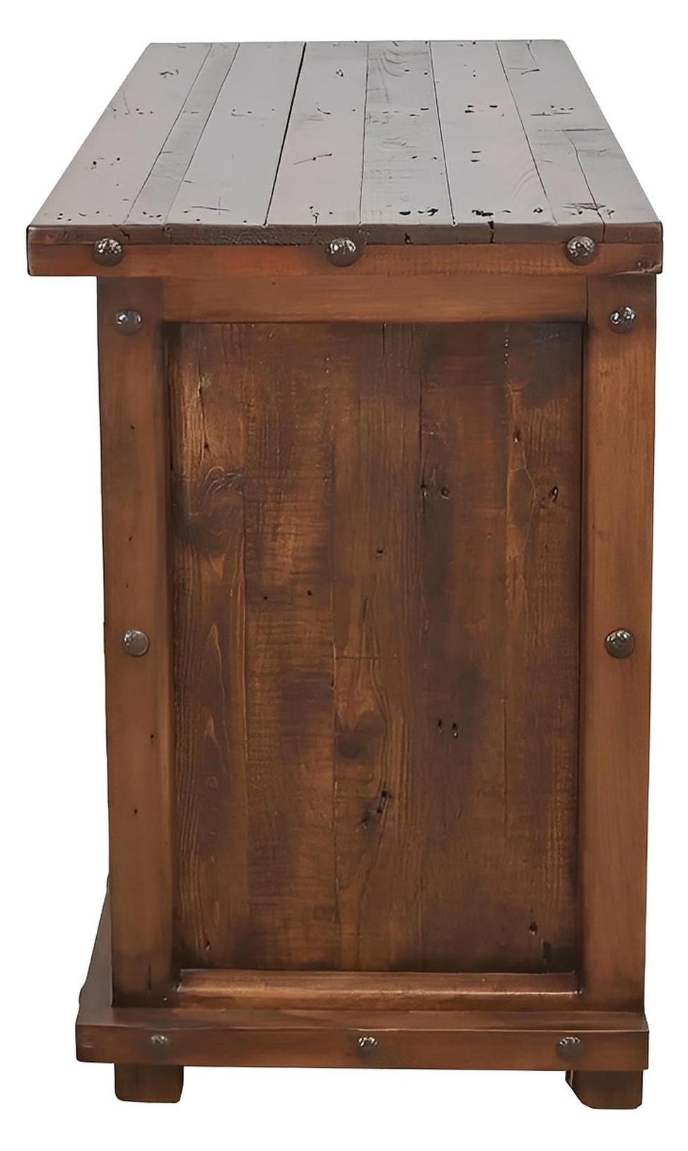 Guadalupe Basin Utility Cabinet, Reclaimed Wood, Hand Forged Steelwork And Nails
