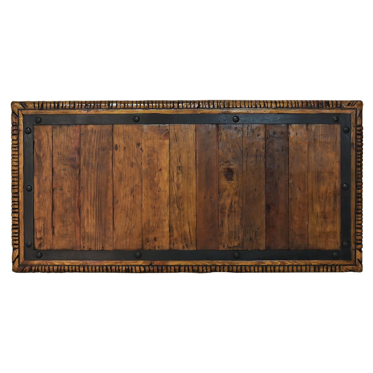 Santa Fe Ranch Carved Coffee Table | 26 x 26 x 54