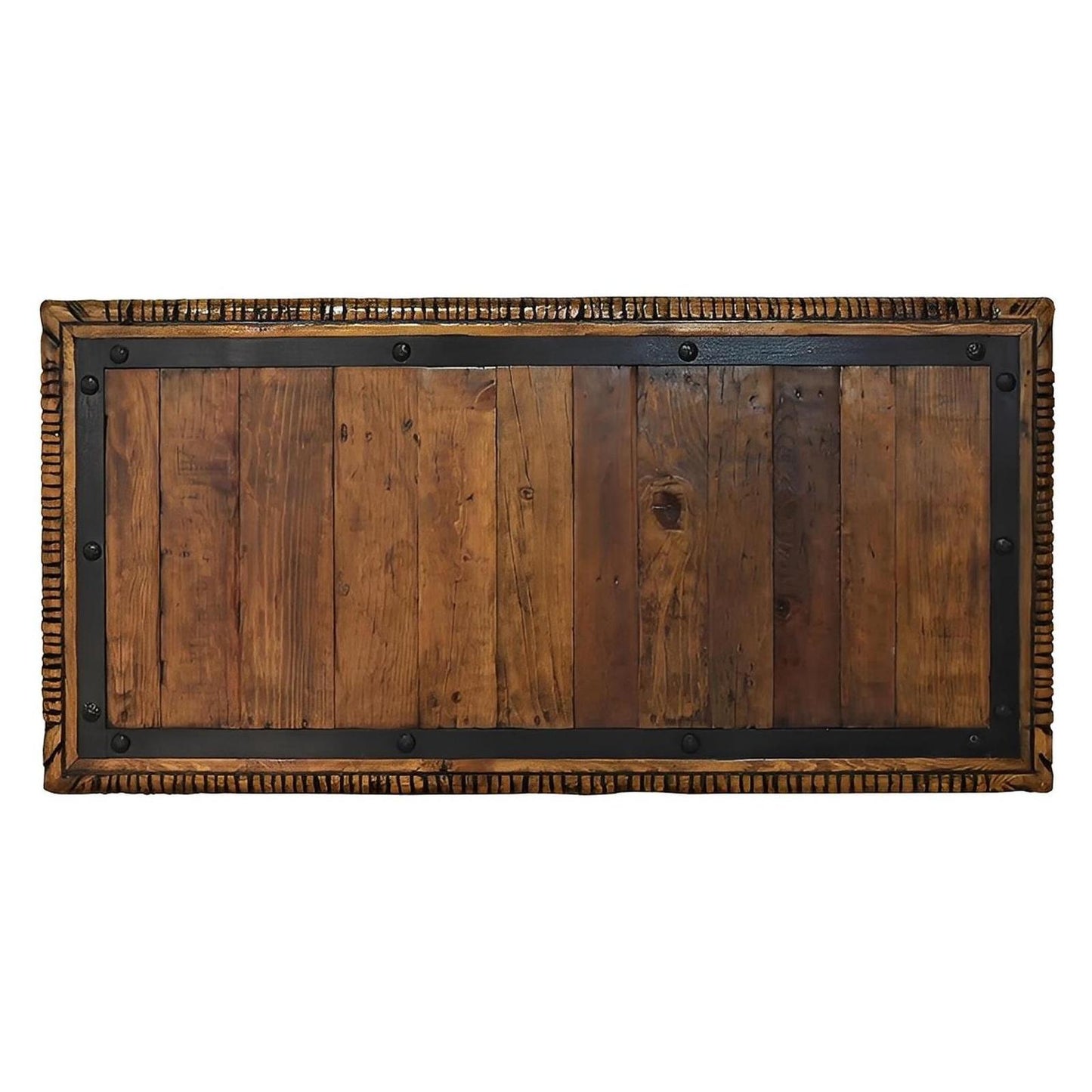Santa Fe Ranch Carved Coffee Table | 26 x 26 x 54