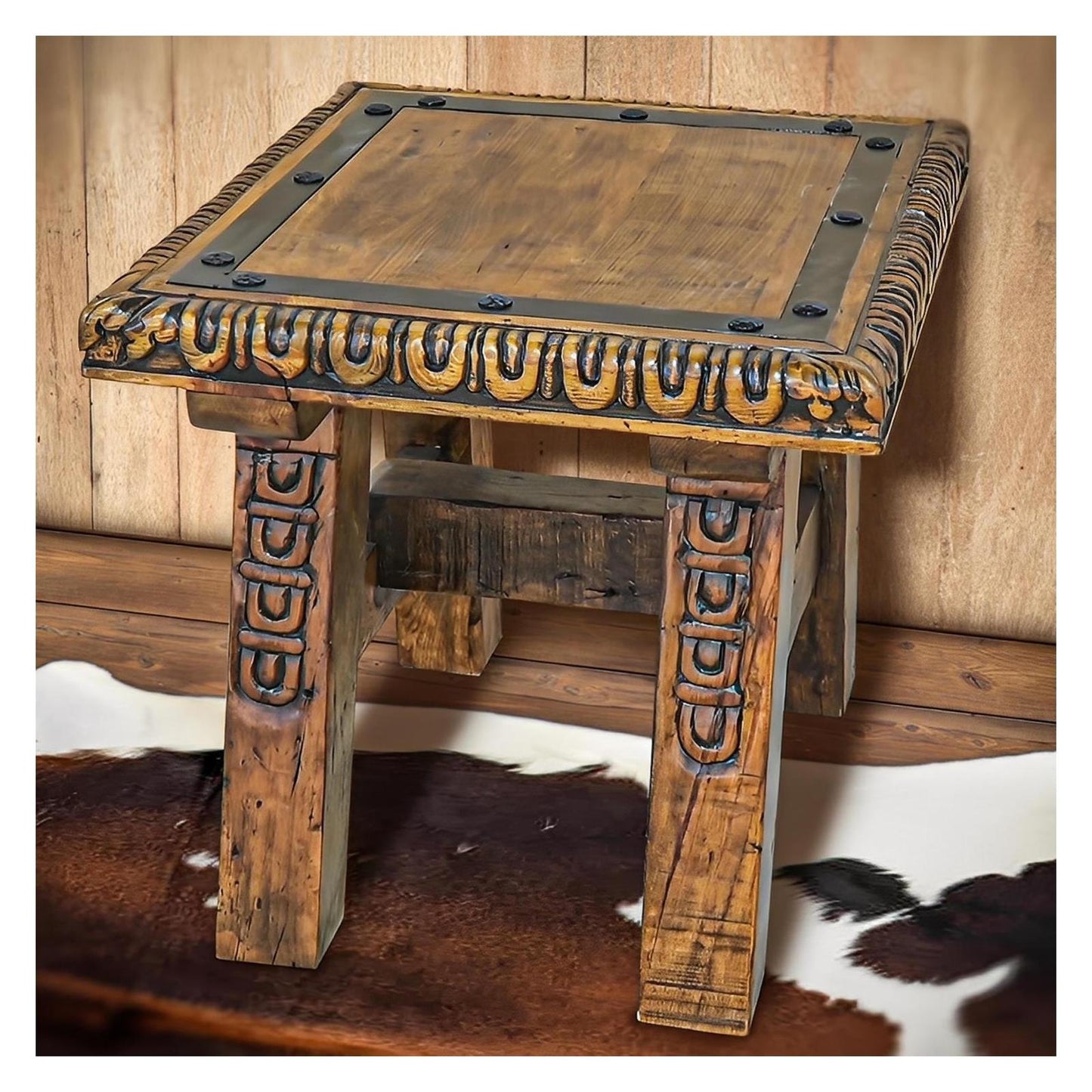 Santa Fe Ranch Carved End Tables (2-Pack)