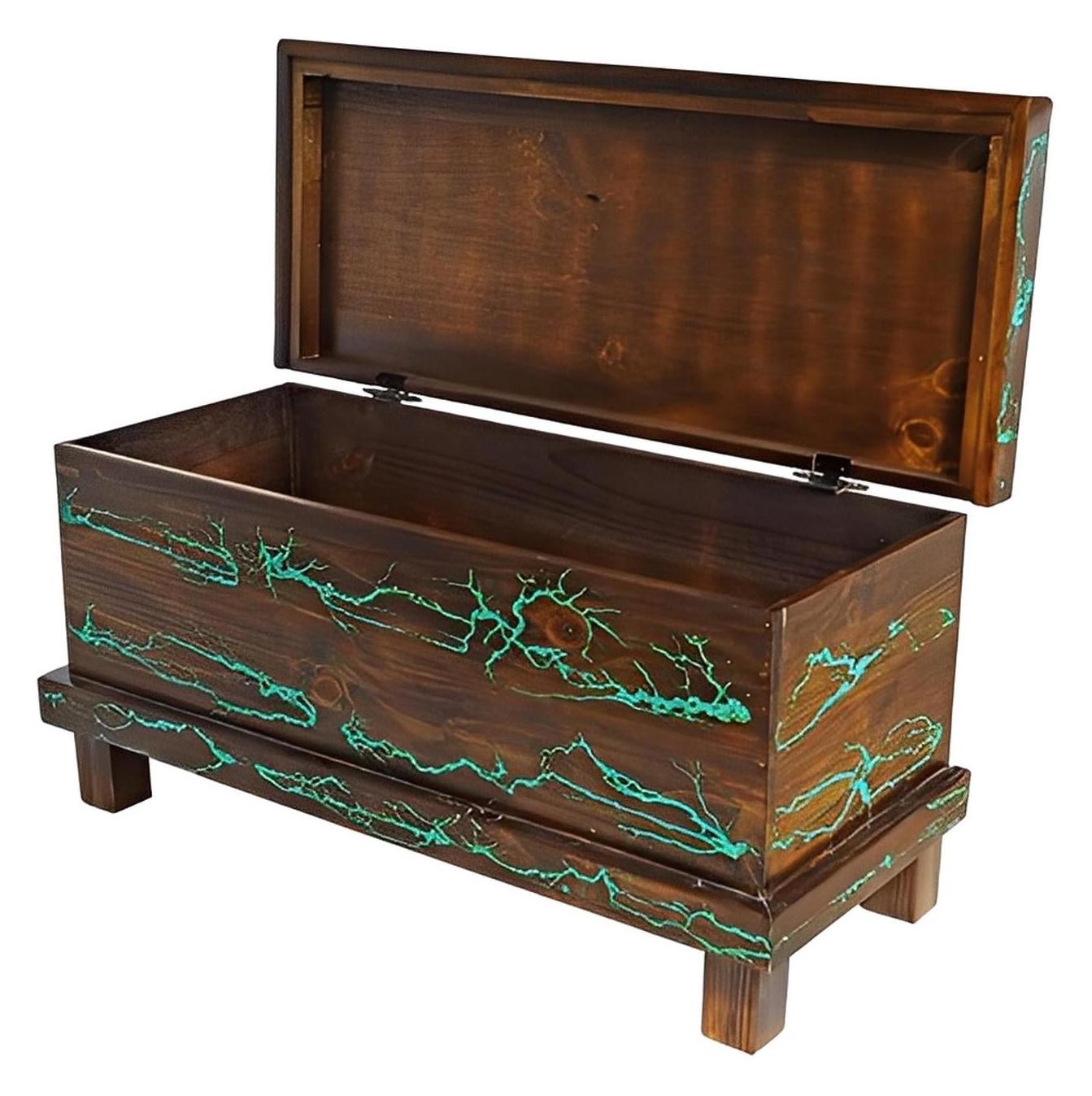 Sugarloaf Mountain Turquoise Blanket Chest