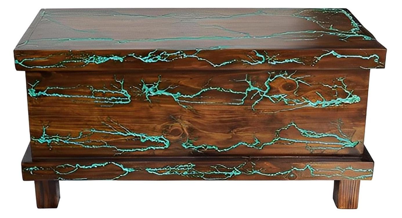 Sugarloaf Mountain Turquoise Blanket Chest