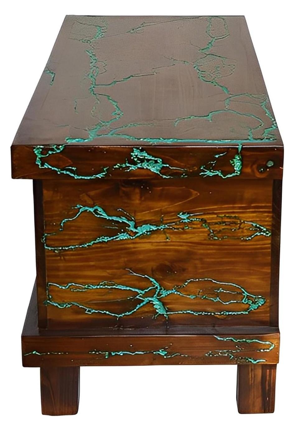 Sugarloaf Mountain Turquoise Blanket Chest
