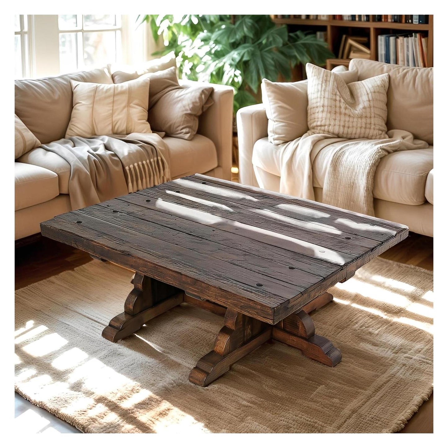 Monterey Mission Trestle Coffee Table | 20 x 44 x 54