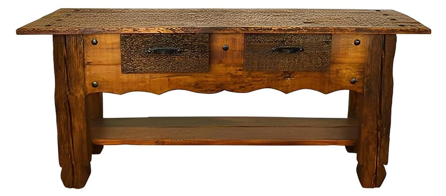 Coyote Butte Lumberjack Hand Hewn Cabin Console