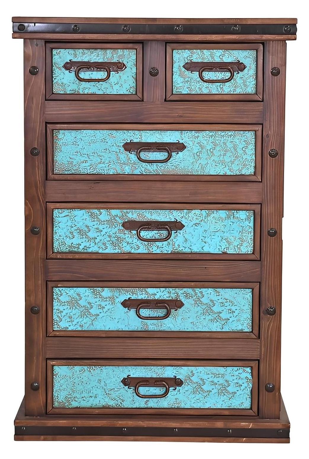Tierra Turquesa Chest With Turquoise Copper Panels