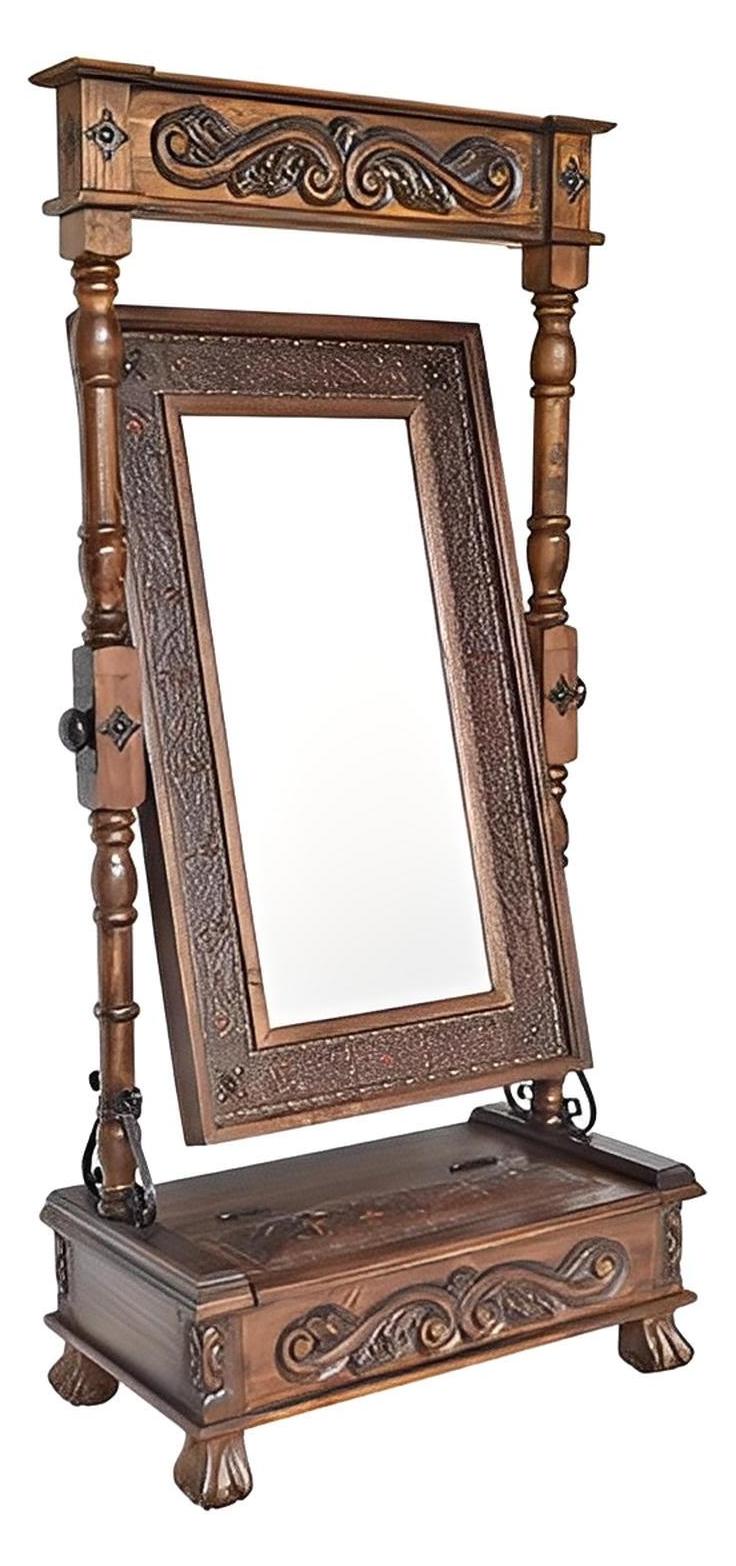 Cactus Hill Leather Free Standing Mirror, Adjustable, Rectangle