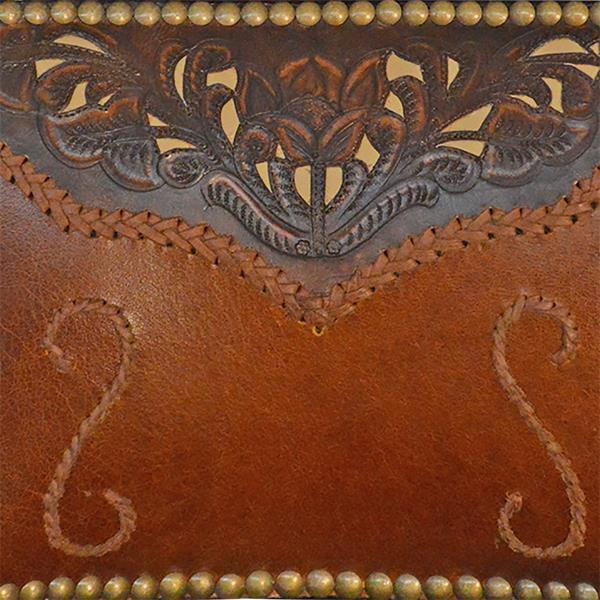 Genuine Leather Western Barstool with Caramel Fringe (2 or 3 Pack) 30"