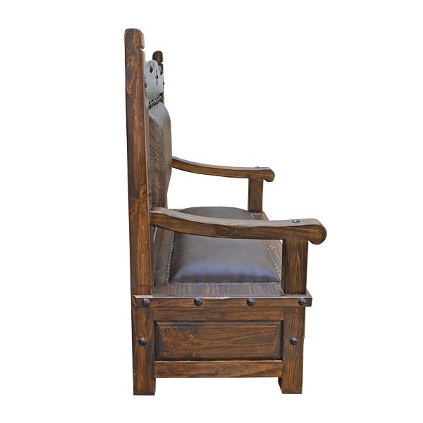 South Hill Tooled Leather Bench With Drawers