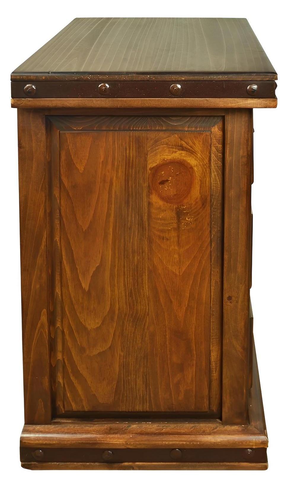 Green Hill Nightstand With Cowhide