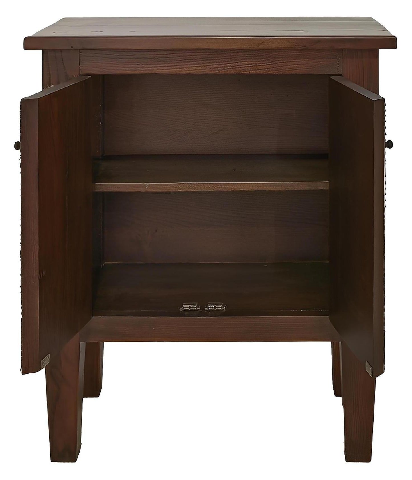 Mesquite Console Cabinet With Cowhide Doors