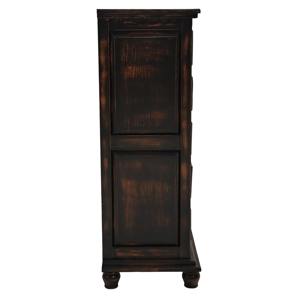 Night Moon Distressed Black Handcrafted Wood Bedroom Set - Includes Full Service Delivery
